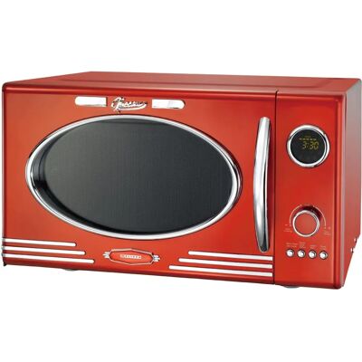 Melissa Retro - Mikrohullámú sütő chili piros - 23L - Retro Mikrohullámú sütő Melissa Retro - Mikrohullámú sütő chili piros - 23L - Retro Mikrohullámú sütő