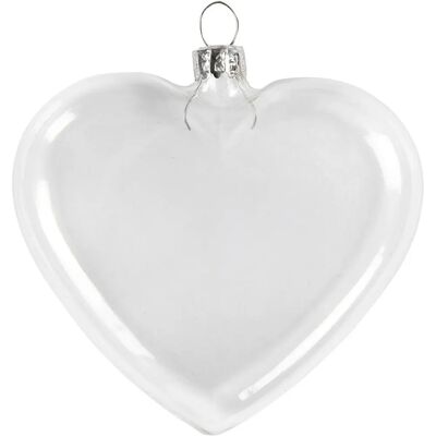 CC Hobby CCH-55953 - 7.8 x 9 cm Glass Heart - 6 pcs - 2.1 cm thick - ornament CC Hobby CCH-55953 - 7.8 x 9 cm Glass Heart - 6 pcs - 2.1 cm thick - ornament
