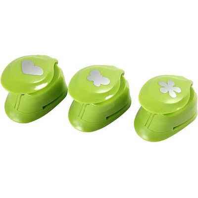 CC Hobby Papirhullere - 25mm Blomst Sommerfugl Hjerte - Sæt CC Hobby Papirhullere - 25mm Blomst Sommerfugl Hjerte - Sæt