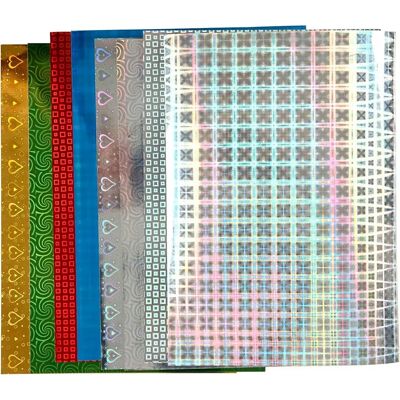 CC Hobby Holografiskt Papper - A4 210x297 mm - 120 g - 8 blad CC Hobby Holografiskt Papper - A4 210x297 mm - 120 g - 8 blad