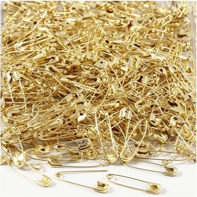 CC Hobby Sikkerhedsnåle - 22mm - Guld - 500 stk CC Hobby Sikkerhedsnåle - 22mm - Guld - 500 stk