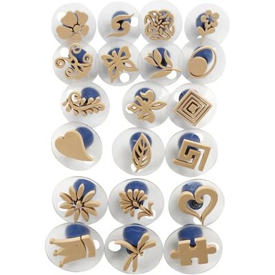 CC Hobby Schaumstoff-Stempel - 3-6cm - 20er Set - Griff & Zubehör CC Hobby Schaumstoff-Stempel - 3-6cm - 20er Set - Griff & Zubehör