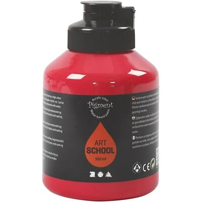 Pigment Art School Paint - Primary Red - 500ml - Paint Pigment Art School Paint - Primary Red - 500ml - Paint
