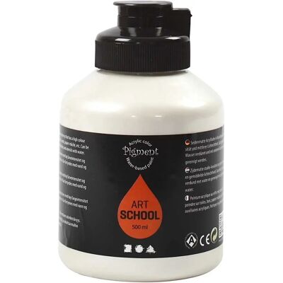Pigment Art School Paint - Pearl Silver - Opaque - 500ml - Paint Pigment Art School Paint - Pearl Silver - Opaque - 500ml - Paint