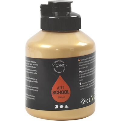 Pigment Art School Paint - Gold - Opaque - 500ml - Paint Pigment Art School Paint - Gold - Opaque - 500ml - Paint
