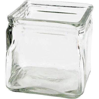 CC Hobby Square Candle Holder - 10x10cm - Glass CC Hobby Square Candle Holder - 10x10cm - Glass
