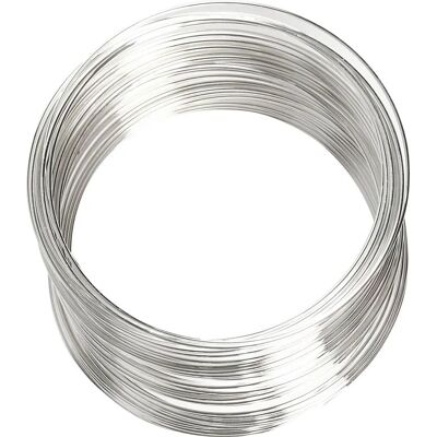 CC Hobby Memory Wire - 0,8mm Plata 6cm - Creación de Joyas CC Hobby Memory Wire - 0,8mm Plata 6cm - Creación de Joyas