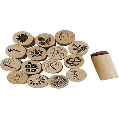 Creativ Company Deco Art Stamps - Floral & Leaf - 15pcs Creativ Company Deco Art Stamps - Floral & Leaf - 15pcs