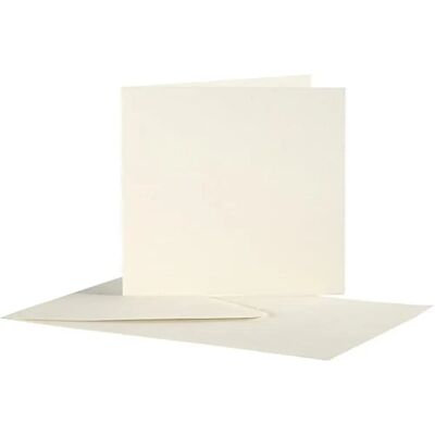 CC Hobby Cartes et Enveloppes - 10 Sets - Off-white - Cartes et Enveloppes CC Hobby Cartes et Enveloppes - 10 Sets - Off-white - Cartes et Enveloppes