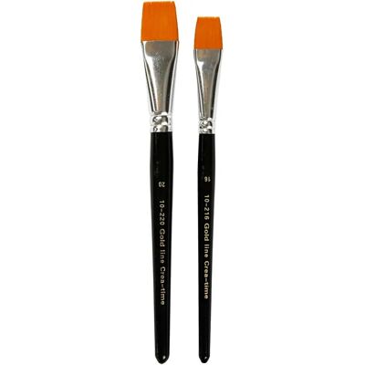 Gold Line Pensler Model 16-20 Flad - Til Akryl & Maling Gold Line Pensler Model 16-20 Flad - Til Akryl & Maling