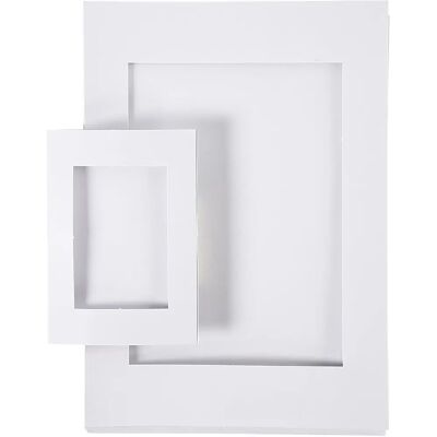 Montage Blanc CC Hobby Modèle A4+A6 - Découpe 6,5x12,5+16x21 cm Montage Blanc CC Hobby Modèle A4+A6 - Découpe 6,5x12,5+16x21 cm