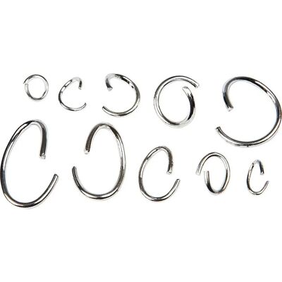 CC Hobby Anneaux de saut - Assortiment, 3-13 mm, Argenté - Type de Bijoux CC Hobby Anneaux de saut - Assortiment, 3-13 mm, Argenté - Type de Bijoux