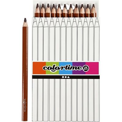 Creativ Company Crayons de couleur jumbo triangulaires marron - 12 pcs Creativ Company Crayons de couleur jumbo triangulaires marron - 12 pcs