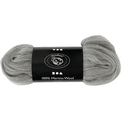 Kartehuset Wool - 21 Mikron grau Südamerika - Wolle 100g Kartehuset Wool - 21 Mikron grau Südamerika - Wolle 100g