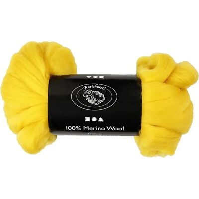 Kartehuset Wool - 21 Micron Sun Yellow - Wool - 100g Kartehuset Wool - 21 Micron Sun Yellow - Wool - 100g
