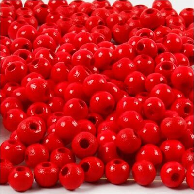 CC Hobby Holzperlen - 5mm Rot - Perlen & Knöpfe CC Hobby Holzperlen - 5mm Rot - Perlen & Knöpfe