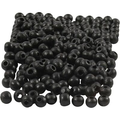 CC Hobby Schwarze Holzperlen - 5mm Durchmesser, 150 Stk - Perlen & Knöpfe CC Hobby Schwarze Holzperlen - 5mm Durchmesser, 150 Stk - Perlen & Knöpfe