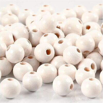 CC Hobby Perles et Boutons - Perles en Bois 8mm Blanc - Publicité CC Hobby Perles et Boutons - Perles en Bois 8mm Blanc - Publicité