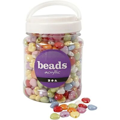 CC Hobby Perle a forma di cuore - 15x15 mm, colori assortiti, 465g - Perle e bottoni CC Hobby Perle a forma di cuore - 15x15 mm, colori assortiti, 465g - Perle e bottoni