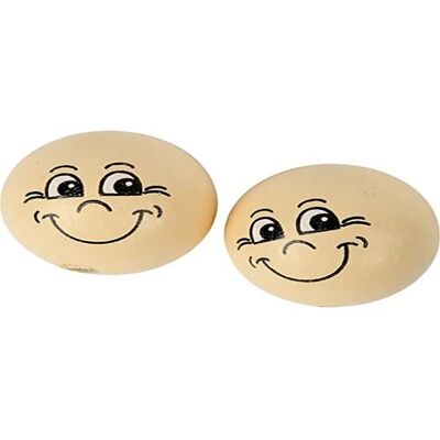 CC Hobby Teste Pelle Chiara - Decorazione in Legno - 22mm, 10 pezzi CC Hobby Teste Pelle Chiara - Decorazione in Legno - 22mm, 10 pezzi