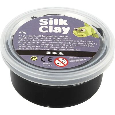 Silk Clay, sort, 40g - Modellervoks - CCH-79102 Silk Clay, sort, 40g - Modellervoks - CCH-79102