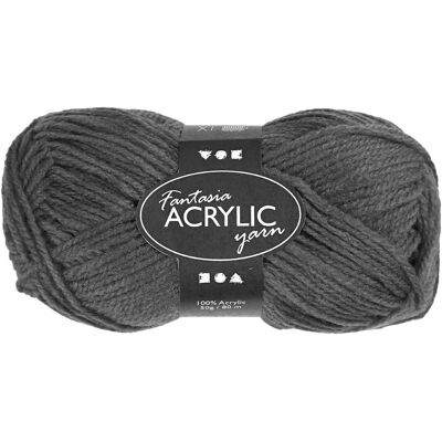 Fil acrylique Fantasia - Gris - 80m - 50g - Fil - Publicité Fil acrylique Fantasia - Gris - 80m - 50g - Fil - Publicité