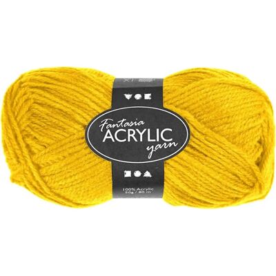 Fantasia Acrylgarn - 80m, gelb, 50g - Häkeln & Stricken Fantasia Acrylgarn - 80m, gelb, 50g - Häkeln & Stricken