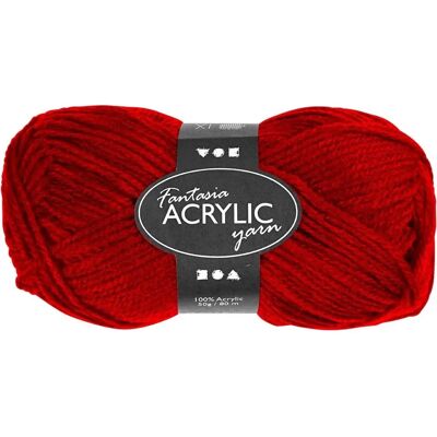 Creativ Company Fil - Acrylique Rouge 50g - Fil Creativ Company Fil - Acrylique Rouge 50g - Fil