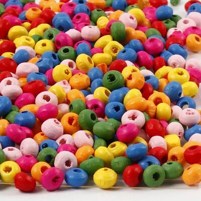 CC Hobby Wooden Beads 4mm Mix - Round, Vibrant, Matte Finish CC Hobby Wooden Beads 4mm Mix - Round, Vibrant, Matte Finish