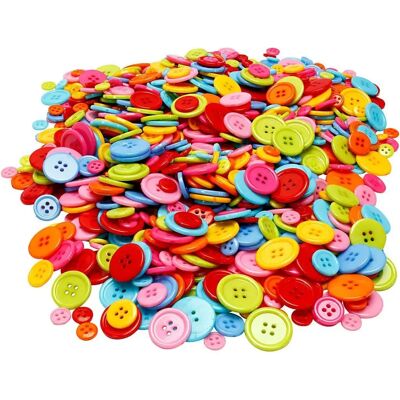 Creativ Company 40414 Knopfverschluss - Knopf - 4 Größen - 8 Farben Creativ Company 40414 Knopfverschluss - Knopf - 4 Größen - 8 Farben