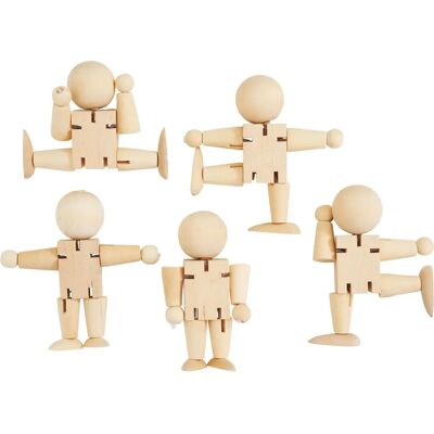 CC Hobby Puppe - Elastische Figur - 8cm - 5 Stück CC Hobby Puppe - Elastische Figur - 8cm - 5 Stück
