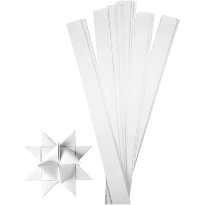 CC Hobby Paper Star Strips - 25mm, 11.5cm, White - Craft Supplies CC Hobby Paper Star Strips - 25mm, 11.5cm, White - Craft Supplies