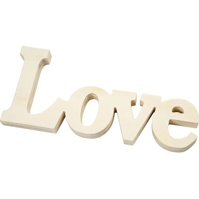 CC Hobby Love Trädekoration - Dekorativ Ord - 23x10cm CC Hobby Love Trädekoration - Dekorativ Ord - 23x10cm