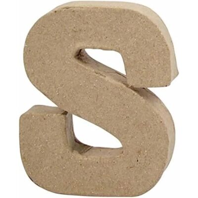 CC Hobby Kleine S Buchstabe - Papier-mâché - 10cm CC Hobby Kleine S Buchstabe - Papier-mâché - 10cm