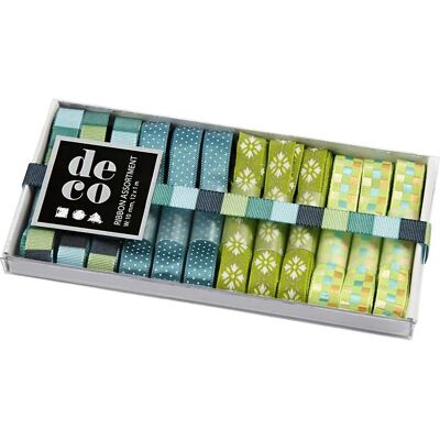 CC Hobby Ruban Décoratif Harmonie Bleu/Vert - Ruban CC Hobby Ruban Décoratif Harmonie Bleu/Vert - Ruban