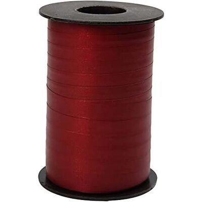Cinta de plástico rizada, 10 mm, rojo oscuro, mate - CC Hobby Cinta de plástico rizada, 10 mm, rojo oscuro, mate - CC Hobby
