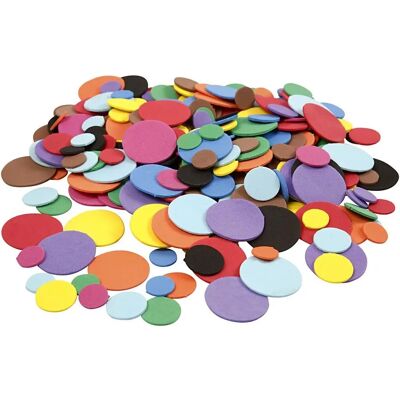 CC Hobby Cercles en mousse EVA - 12/20/32mm, 300 pcs CC Hobby Cercles en mousse EVA - 12/20/32mm, 300 pcs