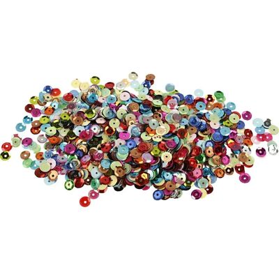 Creativ Company 522301 Flerfarvede Pailletter - Runde 6 mm Creativ Company 522301 Flerfarvede Pailletter - Runde 6 mm
