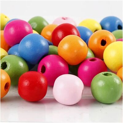 CC Hobby Wooden Beads 12mm Assorted - Beads & Buttons CC Hobby Wooden Beads 12mm Assorted - Beads & Buttons