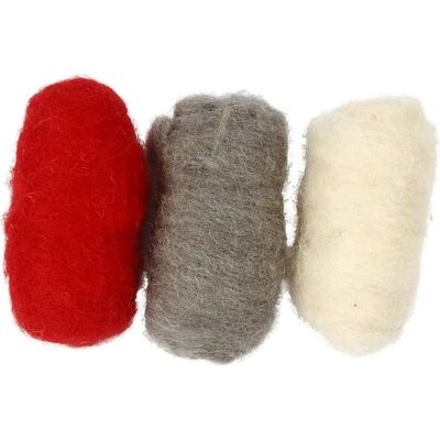 CC Hobby Ull - Röd/Vit Harmoni - 3x10g - Ull CC Hobby Ull - Röd/Vit Harmoni - 3x10g - Ull