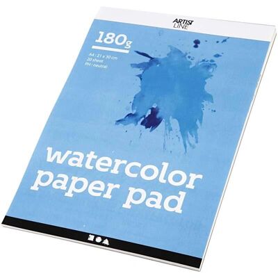 CC Hobby Aquarellpapier A4 - 180g, 20 Blätter - Künstlerbedarf CC Hobby Aquarellpapier A4 - 180g, 20 Blätter - Künstlerbedarf