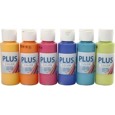 Plus Color Akrylmalingssæt - 6 farver - Malerier Plus Color Akrylmalingssæt - 6 farver - Malerier