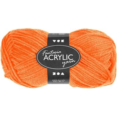 Creativ Company Garn - Neonorange - 50g - Acryl Bastelgarn - Vielseitiges Material Creativ Company Garn - Neonorange - 50g - Acryl Bastelgarn - Vielseitiges Material