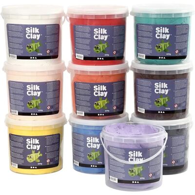 Silk Clay, 10x650g, Blandet farver - Modellervoks Silk Clay, 10x650g, Blandet farver - Modellervoks