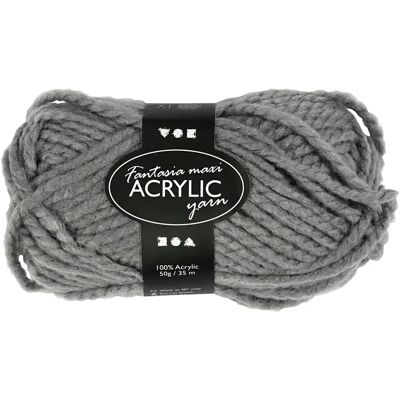 Fil acrylique Maxi gris - Tricot et crochet - 35m - Publicité Fil acrylique Maxi gris - Tricot et crochet - 35m - Publicité