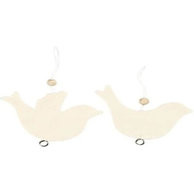 Décoration en bois CC Hobby - 7,5x9,5 cm - Poly bois - 10 pcs Décoration en bois CC Hobby - 7,5x9,5 cm - Poly bois - 10 pcs