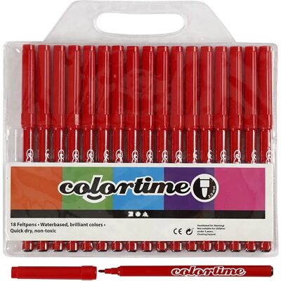 Pennarello Rosso Creativ Company - 2mm, 18 pezzi - Per disegno e colorazione Pennarello Rosso Creativ Company - 2mm, 18 pezzi - Per disegno e colorazione