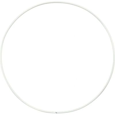 CC Hobby Anneau en fil métallique blanc 15cm - Anneau métallique - Publicité CC Hobby Anneau en fil métallique blanc 15cm - Anneau métallique - Publicité