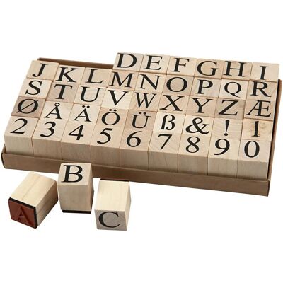Creativ Company 28567 Stempel Set - 45 houten stempels Creativ Company 28567 Stempel Set - 45 houten stempels