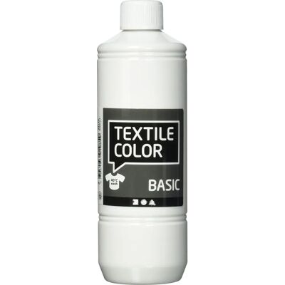 CC Hobby Hvid Tekstilmaling - Høj Kvalitet Vandbaseret - 500ml CC Hobby Hvid Tekstilmaling - Høj Kvalitet Vandbaseret - 500ml